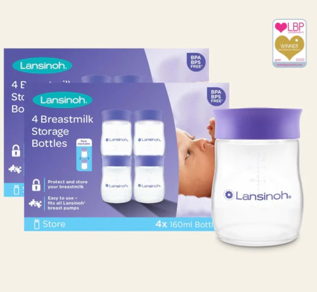Lansinoh Μπουκαλάκια Αποθήκευσης Μητρικού Γάλακτος 4x160ml Lansinoh Μπουκαλάκια Αποθήκευσης Μητρικού Γάλακτος 4x160ml