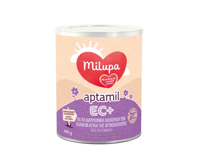 Milupa Aptamil EC+ Γάλα σε Σκόνη για Βρέφη από την Γέννηση για την Διαχείριση των Κολικών 400gr