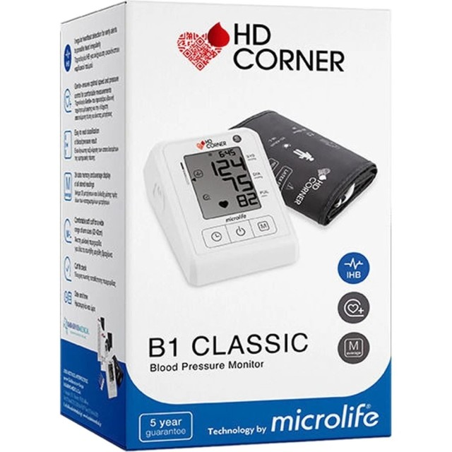 Microlife HD Corner BP B1 Classic Ψηφιακό Πιεσόμετρο Μπράτσου για … Microlife HD Corner BP B1 Classic Ψηφιακό Πιεσόμετρο Μπράτσου για …