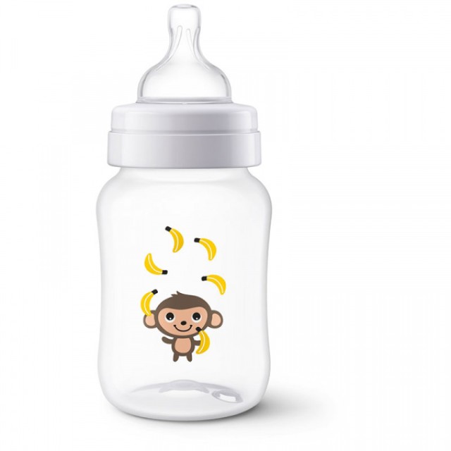 Avent Philips Μπιμπερό Classic+ Πιθηκάκια Θηλή Σιλικόνης 1m+  [SCF 821 &hellip;