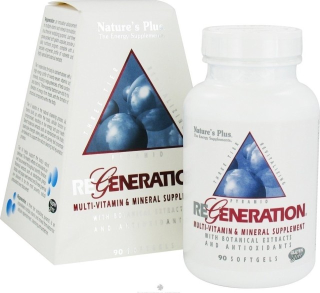 Natures Plus Regeneration Multi Vitamin Πολυβιταμινούχο Συμπλήρωμα Διατροφής για Τόνωση, Πορστασία & Ανανέωση 90 μαλακές κάψουλες