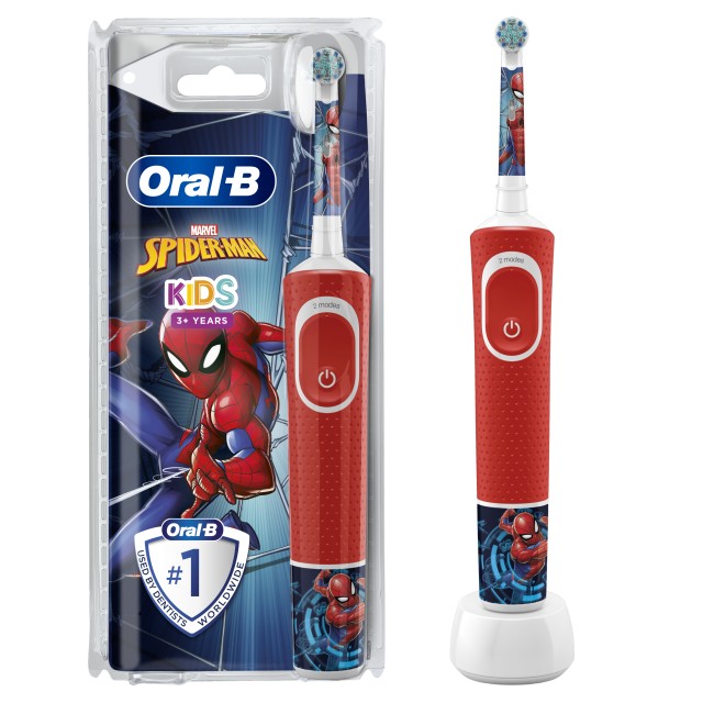 Oral B Ηλεκτρική Οδοντόβουρτσα Spider Man, για Παιδιά 3+ Ετών 1 Τεμάχιο σε Συσκευασία Blister