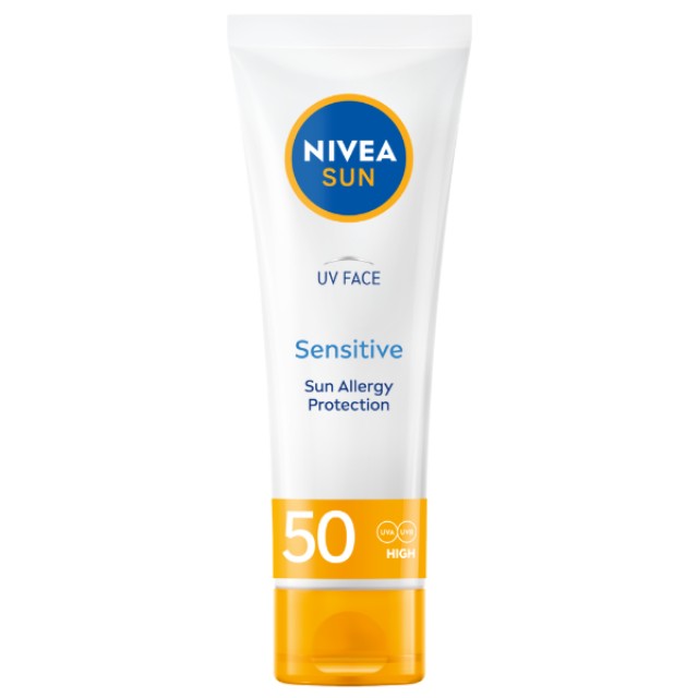 Nivea Sun Face Cream Sensitive Sun Allergy Protection SPF50 Αντηλιακή &hellip;