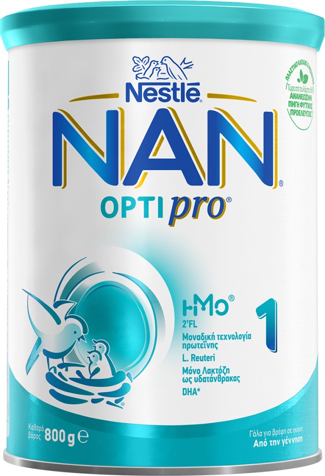 Nestle Nan 1 OptiPro Γάλα 1ης Βρεφικής Ηλικίας από την Γέννηση 800gr
