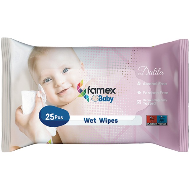 Famex Baby Υγρά Μωρομάντηλα Dalila 25 Τεμάχια