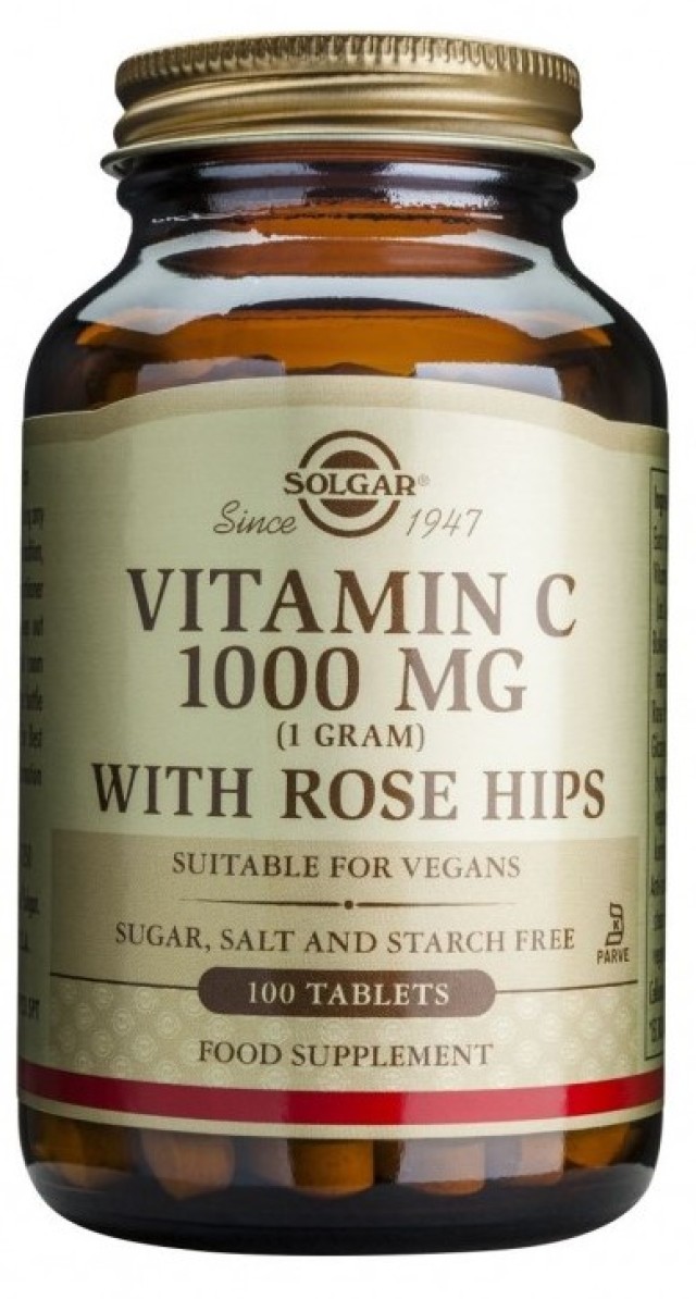 Solgar Vitamin C With Rose Hips 1000mg Συμπλήρωμα Διατροφής για το Ανο …