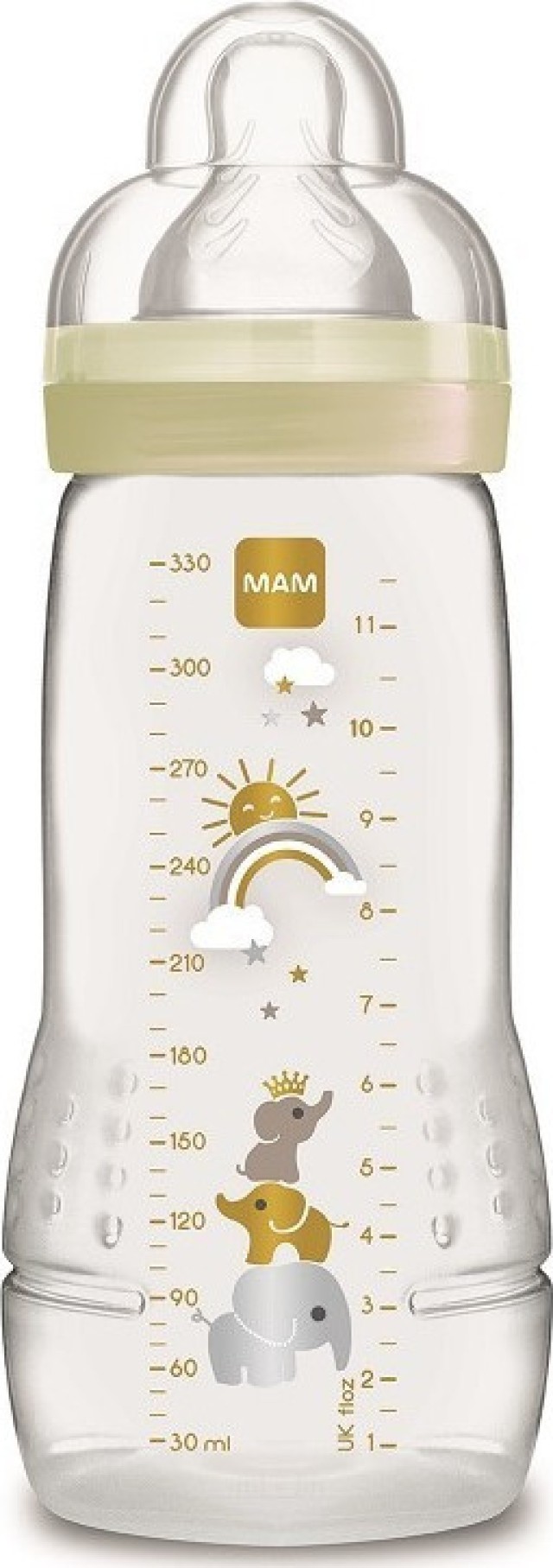 Mam Βaby Bottle Πλαστικό Μπιμπερό με Θηλή Σιλικόνης για 4m+ 330ml  [36 …