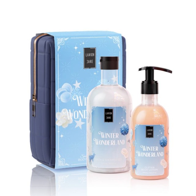 Lavish Care PROMO Xmas Winter Wonderland Bath & Shower Αφρόλουτρο Gel 500ml & Glitter Body Lotion Ενυδατικό Γαλάκτωμα Σώματος 300ml & ΔΩΡΟ Νεσεσέρ Lavish Care PROMO Xmas Winter Wonderland Bath & Shower Αφρόλουτρο Gel …