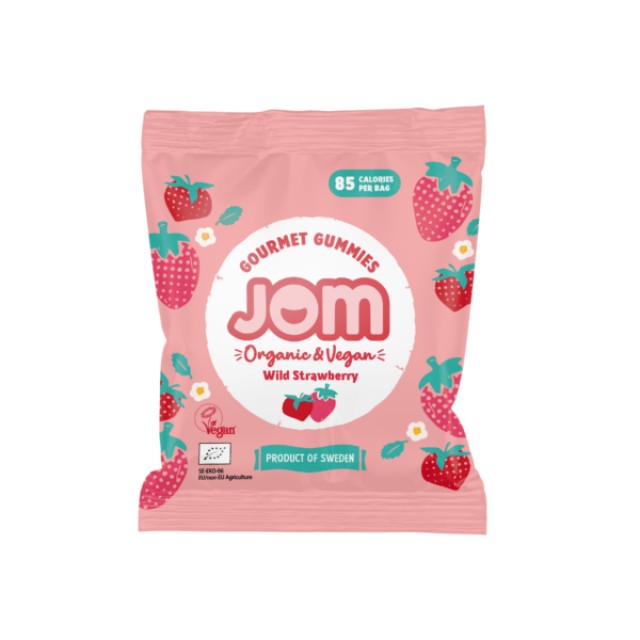Jom Gourmet Gummies Wild Strawberry Καραμέλες Άγρια Φράουλα 25gr