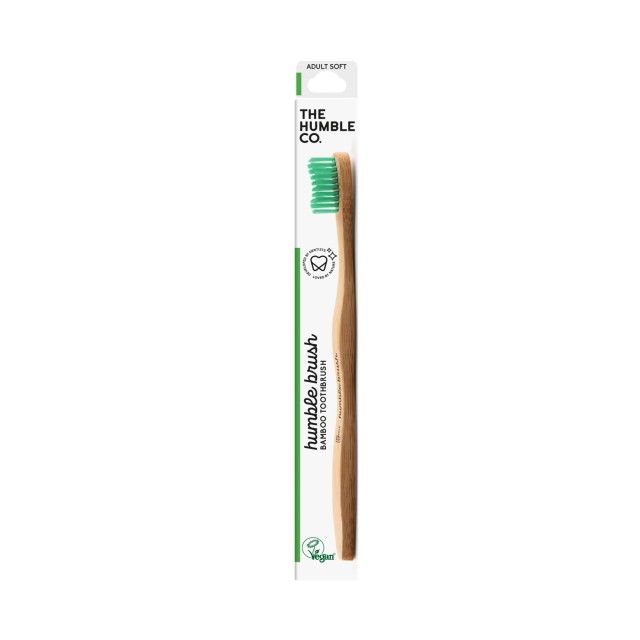 The Humble Co. Bamboo Toothbrush Adult Green Soft Οδοντόβουρτσα Ενηλίκων από Μπαμπού Πράσινη Μαλακή 1 Τεμάχιο