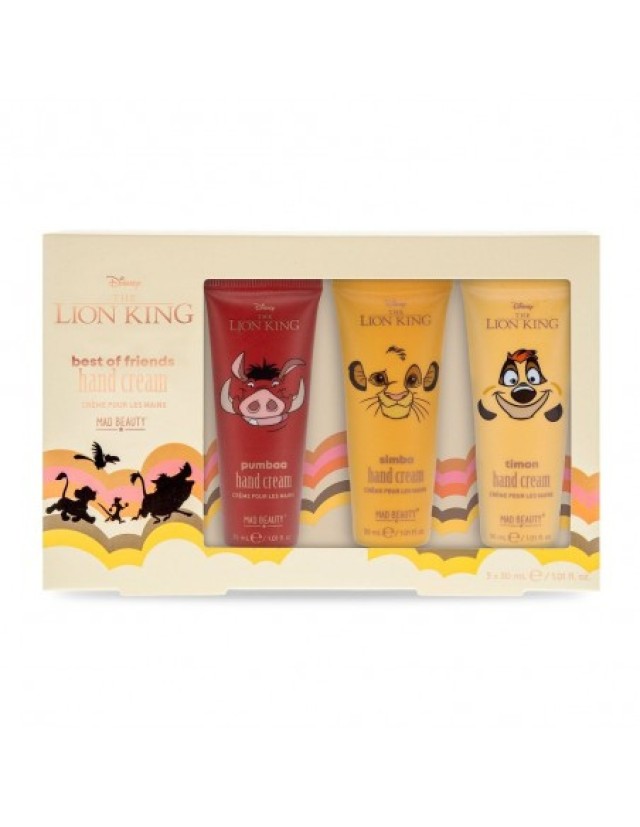 Mad Beauty Lion King Hand Cream Trio Ενυδατικές Κρέμες Χεριών 3x30ml Mad Beauty Lion King Hand Cream Trio Ενυδατικές Κρέμες Χεριών 3x30ml