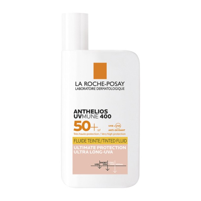 La Roche Posay Anthelios SPF50+ UVmune 400 Tinted Fluid Αντηλιακό Προσώπου με Χρώμα για Ευαίσθητες Επιδερμίδες 50ml