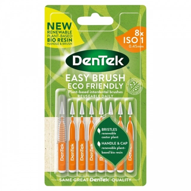 Dentek Easy Brush ISO 1 Μέγεθος 0,45mm Μεσοδόντια Βουρτσάκια Πορτοκαλί …