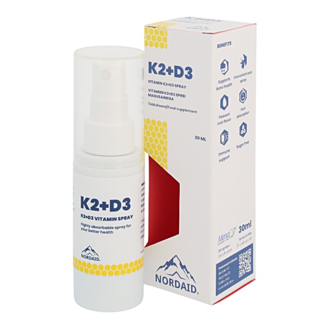 NordAid K2+D3 Υπογλώσσιο Spray για την Φυσιολογική Λειτουργία του Ανοσ … NordAid K2+D3 Υπογλώσσιο Spray για την Φυσιολογική Λειτουργία του Ανοσ …