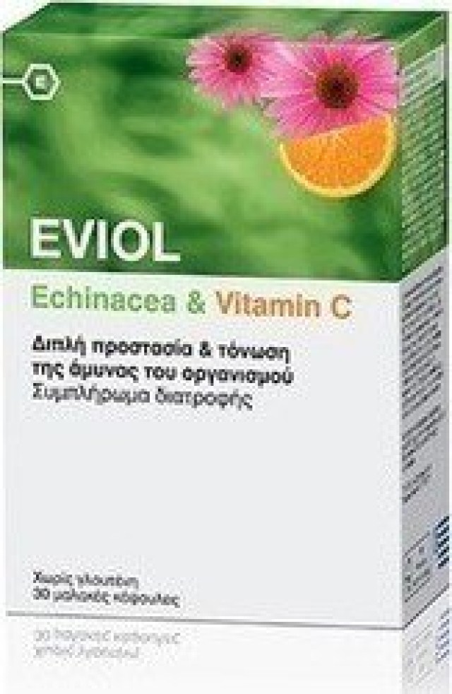 Eviol Echinacea & Vitamin C Συμπλήρωμα Διατροφής με Εχινάκεια & Βιταμί …