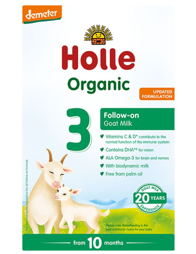 Holle ΒΙΟ Βιολογικό Κατσικίσιο Γάλα Νο3 από 10m+ Νέα Σύνθεση 400gr