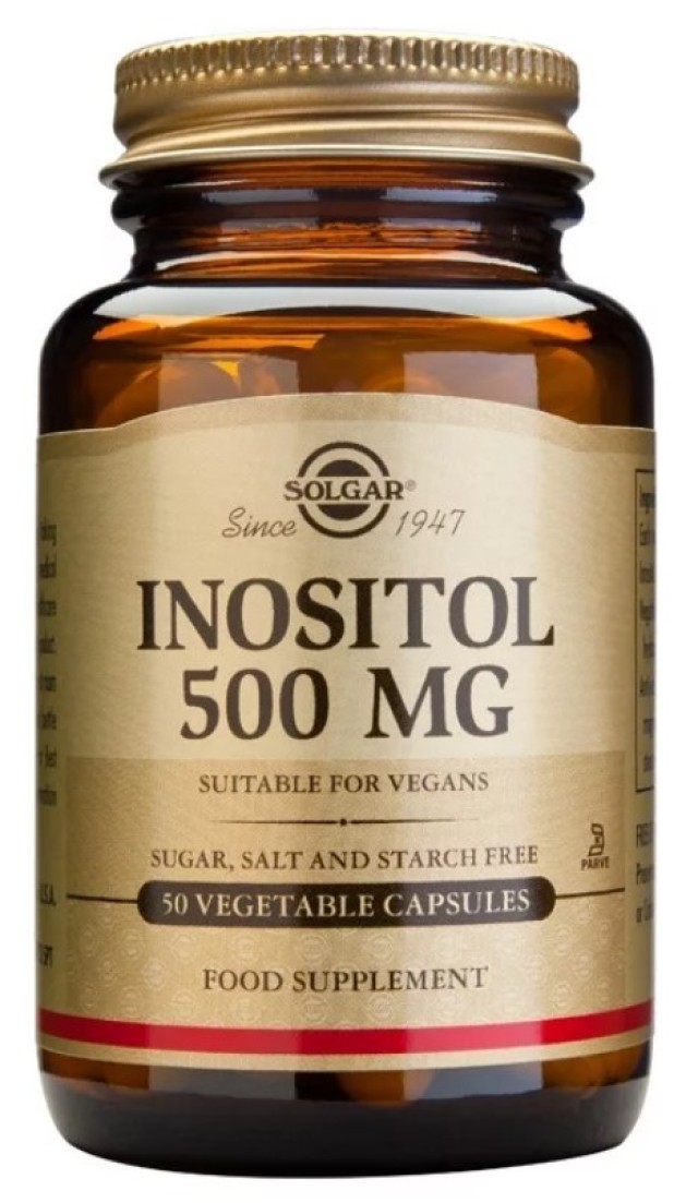 Solgar Inositol 500mg Συμπλήρωμα Διατροφής με Ινοσιτόλη 50 Φυτικές Κάψ &hellip;