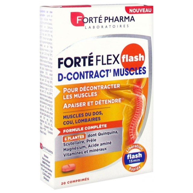 Forte Pharma Forte Flex Flash D-Contract Muscles Πλήρης Φόρμουλα για Χαλάρωση των Μυών 20 Ταμπλέτες