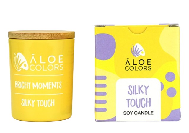 Aloe Colors Scented Soy Candle Silky Touch Κερί Χώρου Σόγιας σε Βαζάκι 150gr