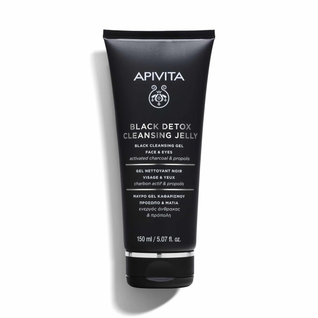 Apivita Black Detox Cleansing Jelly Face & Eyes Gel Καθαρισμού … Apivita Black Detox Cleansing Jelly Face & Eyes Gel Καθαρισμού …