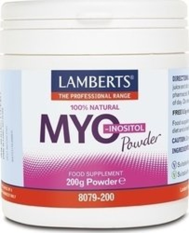 Lamberts Myo - Inositol Powder Συμπλήρωμα Μυοϊνοσιτόλης σε σκόνη, 200g …