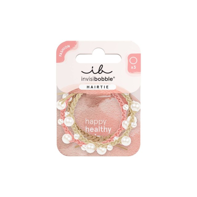 Invisibobble Hair Tie Princess Pearl Λαστιχάκια Μαλλιών 3 Τεμάχια