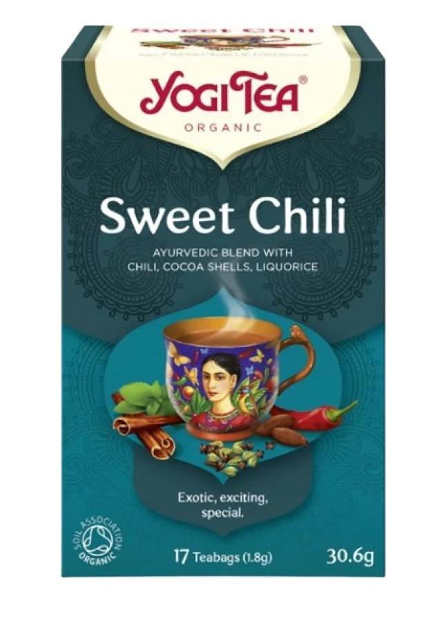 Yogi Tea Sweet Chili Τσάι για Ενέργεια & Συγκέντρωση 17 Φακελάκια x 1,8gr [30,6]