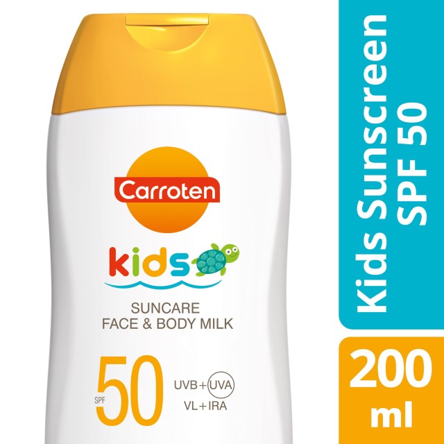 Carroten Kids Face & Body Milk SPF50 Παιδικό Αντηλιακό Γαλάκτωμα Προσώπου & Σώματος 200ml