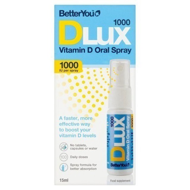 Better You DLUX 1000iu Υπογλώσσιο Spray 15ml (100 Ψεκασμοί)