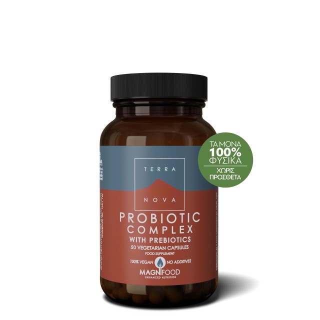 Terranova Probiotic Complex With Prebiotics Συμπλήρωμα Προβιοτικών 50 Κάψουλες