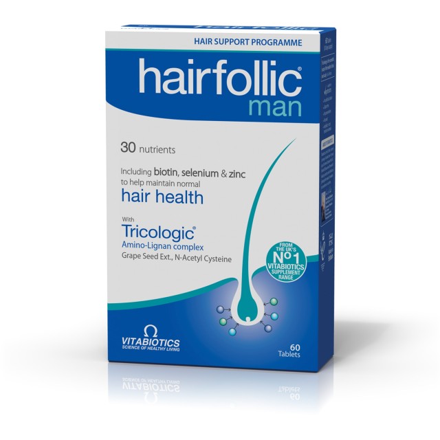 Vitabiotics WellMan Hairfollic Man Tricologic Συμπλήρωμα Διατροφής … Vitabiotics WellMan Hairfollic Man Tricologic Συμπλήρωμα Διατροφής …