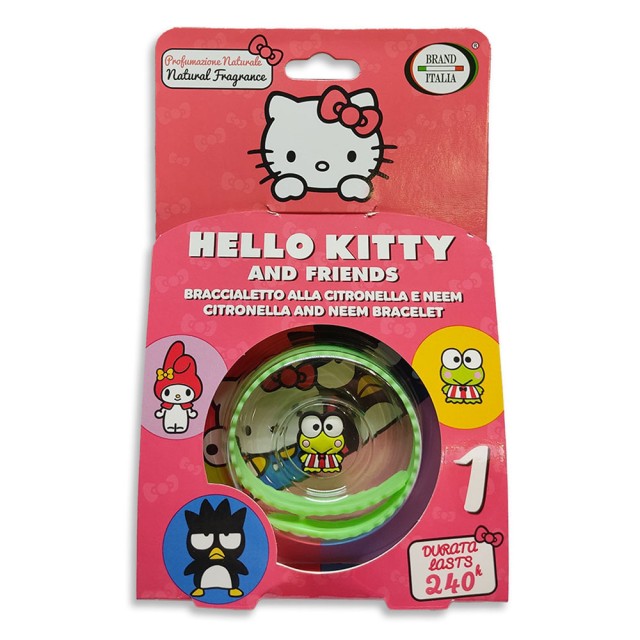 Medico Brand Italia Hello Kitty Αντικουνουπικό Βραχιόλι Λαχανί 1 Τεμάχιο