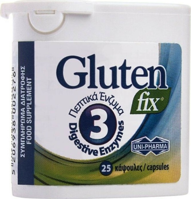 Uni Pharma Gluten Fix Πεπτικά Ένζυμα - Υποστήριξη της Πέψης 25 Κάψουλε … Uni Pharma Gluten Fix Πεπτικά Ένζυμα - Υποστήριξη της Πέψης 25 Κάψουλε …