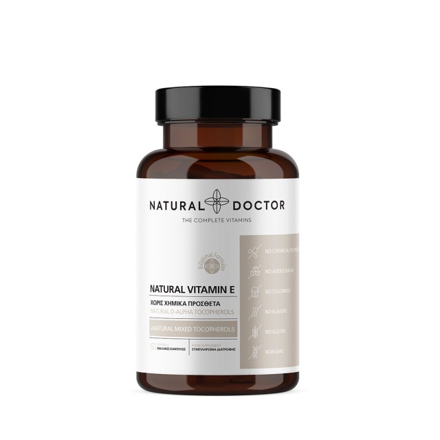Natural Doctor Vitamin E Συμπλήρωμα Διατροφής με Αντιοξειδωτική Δράση 60 Μαλακές Κάψουλες