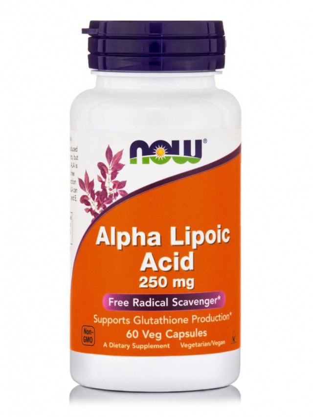Now Foods Alpha Lipoic Acid 250mg Συμπλήρωμα Διατροφής Αντιοξειδωτικό 60 Κάψουλες