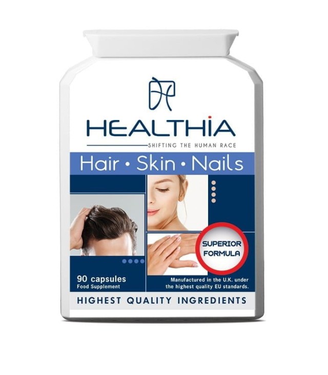 Healthia Hair Skin Nails, Συμπλήρωμα Διατροφής για την Τριχόπτωση, Δέρ … Healthia Hair Skin Nails, Συμπλήρωμα Διατροφής για την Τριχόπτωση, Δέρ …