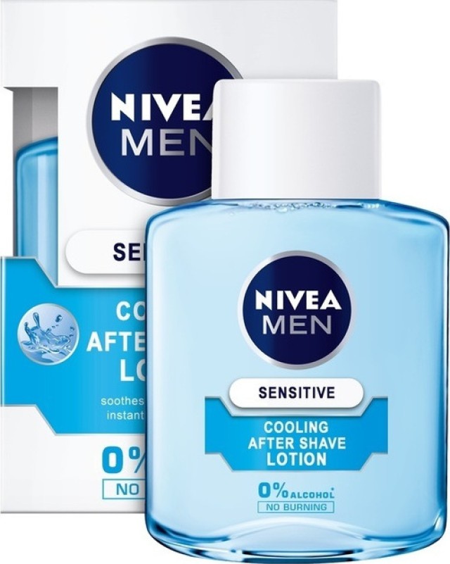 Nivea Men Sensitive Cooling After Shave Lotion 0% Alcohol No Burning Ανδρικό Γαλάκτωμα για Μετά το Ξύρισμα 100ml