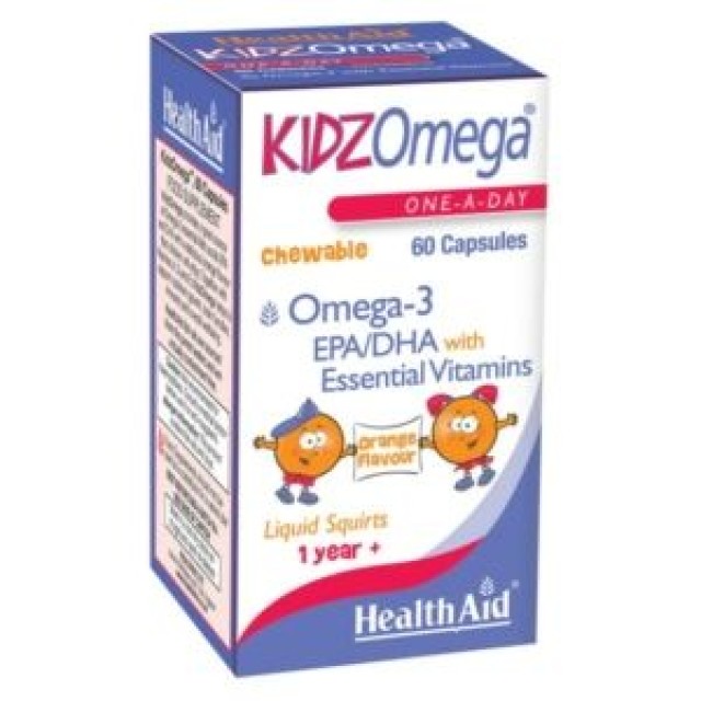 Health Aid KIDZ Omega Dietary Supplement with Omega 3 Fatty Acids with Flavor ...
