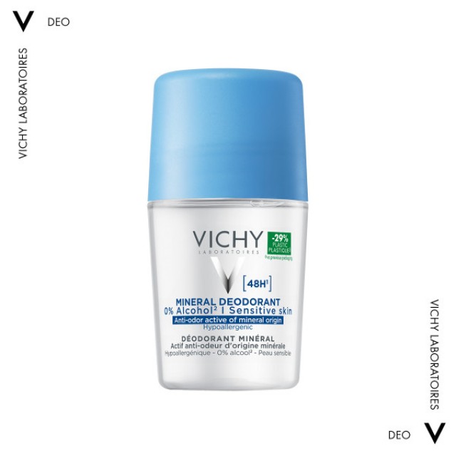 Vichy Deodorant 48h Mineral Αποσμητικό Roll-on για Άνδρες & Γυναίκες, … Vichy Deodorant 48h Mineral Αποσμητικό Roll-on για Άνδρες & Γυναίκες, …