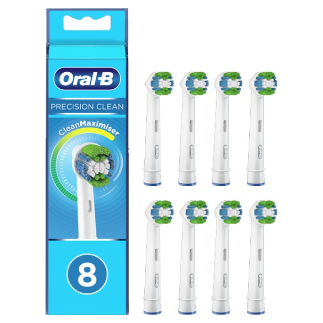 Oral B Precision Clean XXL Pack Ανταλλακτικές Κεφαλές Ηλεκτρικής Οδοντόβουρτσας 8 Τεμάχια