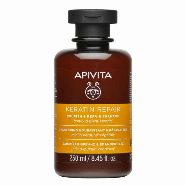 Apivita Keratin Repair Σαμπουάν Θρέψης & Επανόρθωσης για Ξηρά, Ταλαιπωρημένα Μαλλιά 250ml