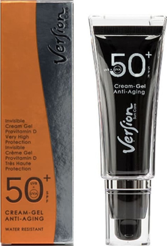 Version Sun Care Invisible Anti-Aging SPF50+ Αντηλιακή Αντιρυτιδική Cream-Gel Προσώπου 50ml