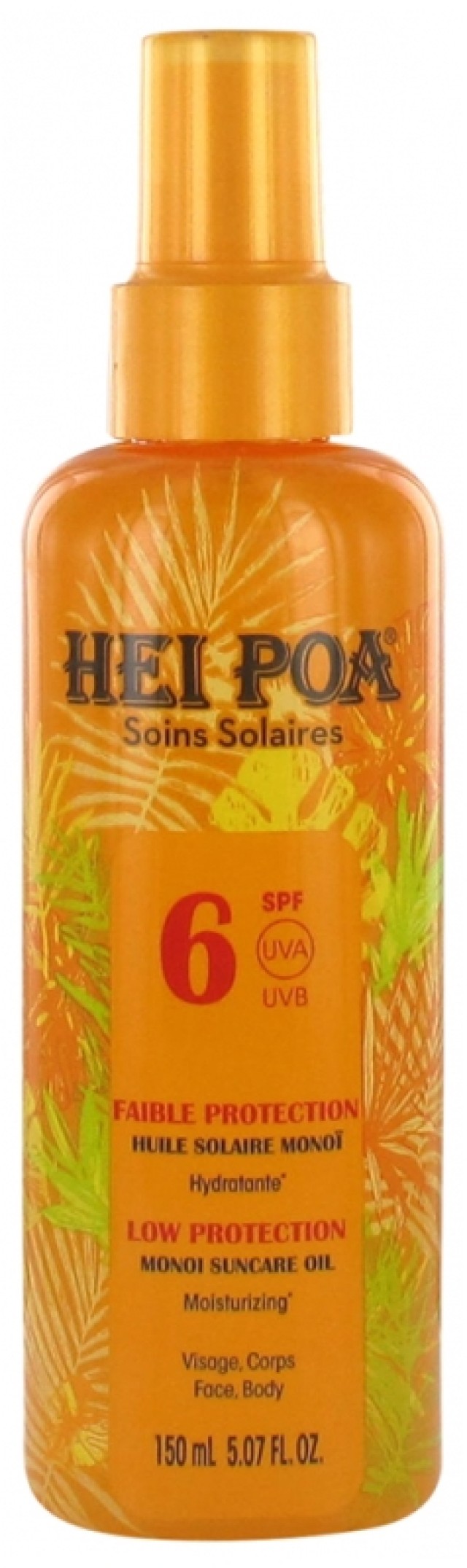 Hei Poa Monoi Suncare Oil SPF6 Αντηλιακό Λάδι για το Σώμα 150ml