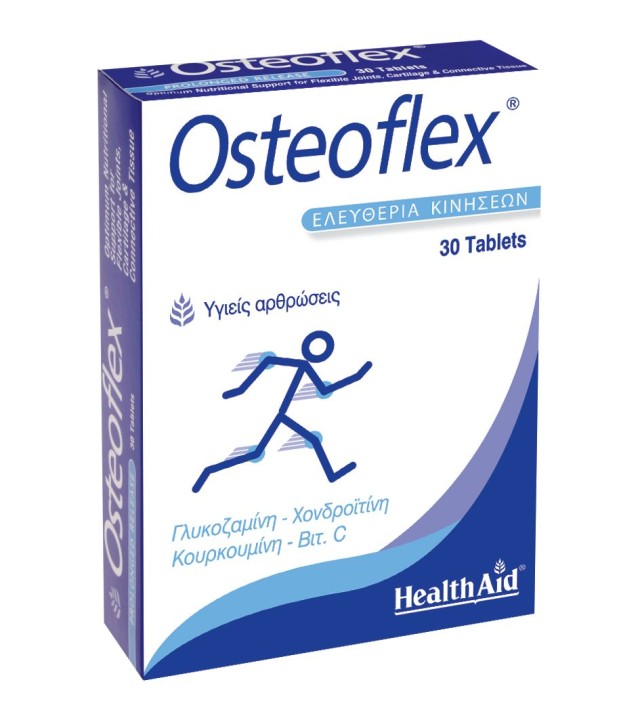 Health Aid Osteoflex (Prolonged Release) Συμπλήρωμα Διατροφής Βραδείας Αποδέσμευσης με Γλυκοζαμίνη & Χονδροϊτίνη για Υγιείς Αρθρώσεις Blister 30 Ταμπλέτες