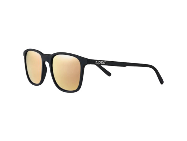 Zippo Eyewear Sunglasses Γυαλιά Ηλιού με Μαύρο Σκελετό & Χρώμα Φακών Πορτοκαλί - Καθρέφτης [ΟΒ113-09]