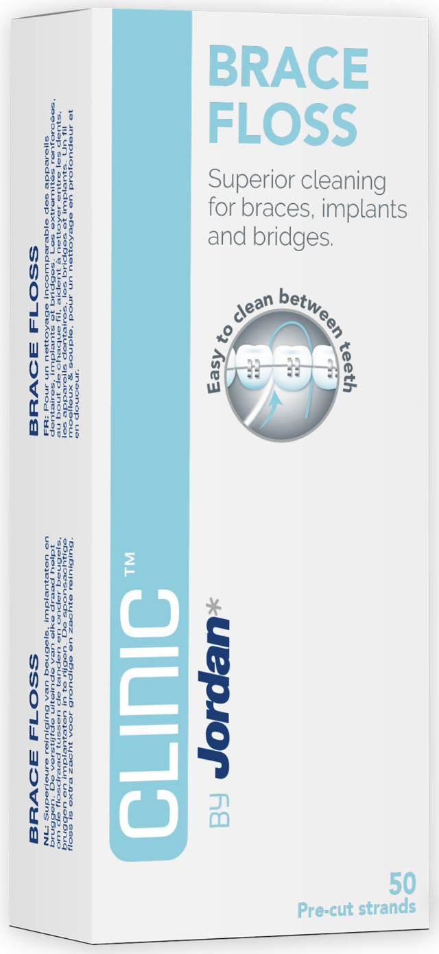 Jordan Clinic Brace Floss Pre Cut Strands Οδοντικό Νήμα 50 Κομμένα Τεμ …