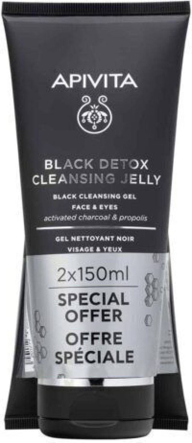 Apivita PROMO Black Detox Cleansing Jelly Face & Eyes Gel Καθαρισμού Π &hellip;