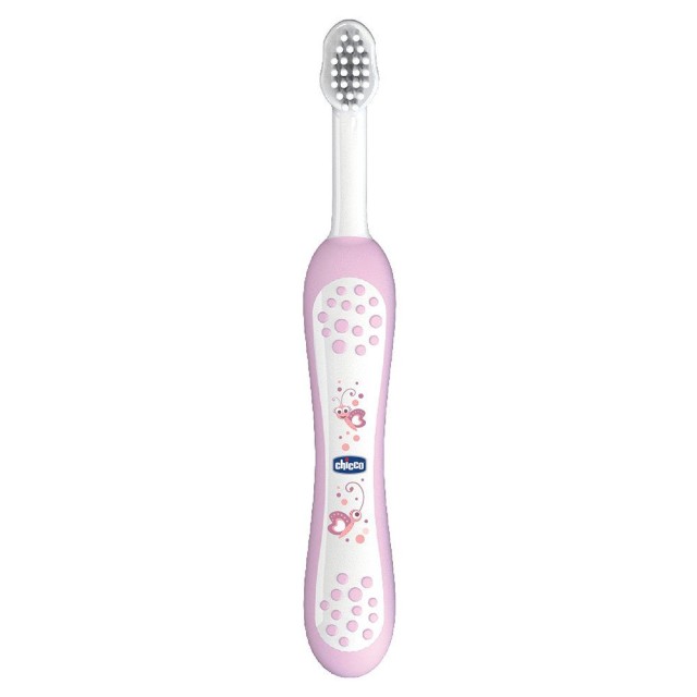 Chicco Toothbrush 6-36m+ Παιδική Οδοντόβουρτσα Μαλακή Ροζ με Θήκη 1 Τε &hellip;