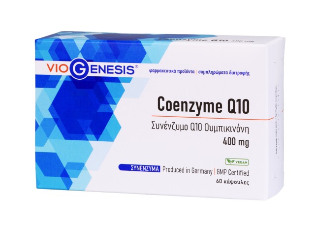 VioGenesis Coenzyme Q10 400mg Συμπλήρωμα Διατροφής για την Καλή Λειτου …