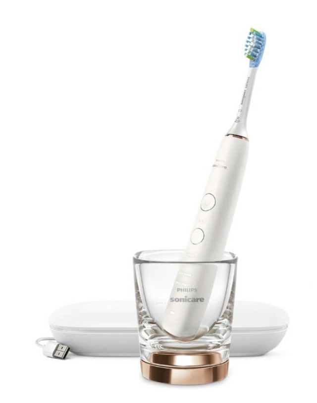 Philips Diamond Clean 9000 Toothbrush Rose Gold Ηλεκτρική Οδοντόβουρτσα [HX9911/94] 1 Τεμάχιο